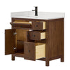 Custom image for Dark Walnut with Matte Black Trim / White Quartz / No Mirror