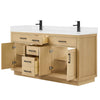 Custom image for Rift Oak with Matte Black Trim / White Quartz / No Mirror