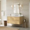 Custom image for Scandinavian Oak with Brushed Nickel Trim / White Quartz / No Mirror
