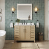 Custom image for White Oak with Matte Black Trim / White Quartz / No Mirror