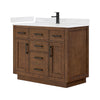 Custom image for Dark Oak with Matte Black Trim / Giotto Quartz / No Mirror