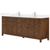 Custom image for Dark Walnut with Brushed Nickel Trim / White Cultured Marble / No Mirror