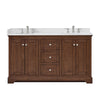 Custom image for Dark Walnut with Polished Chrome Trim / Carrara Cultured Marble / No Mirror