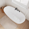 Custom image for White with Shiny White Trim and Matte Black Faucet / 67