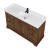 Custom image for Dark Walnut with Matte Black Trim / White Cultured Marble / No Mirror