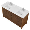 Custom image for Dark Walnut with Brushed Nickel Trim / White Cultured Marble / No Mirror