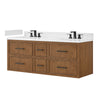 Custom image for Toasted Walnut with Matte Black Trim / White Quartz / No Mirror