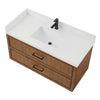 Custom image for Toasted Walnut with Matte Black Trim / White Quartz / No Mirror
