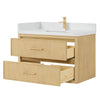Custom image for Scandinavian Oak with Satin Bronze Trim / Giotto Quartz / No Mirror