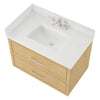 Custom image for Scandinavian Oak with Brushed Nickel Trim / Giotto Quartz / No Mirror