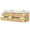 Custom image for Scandinavian Oak with Satin Bronze Trim / White Quartz / No Mirror