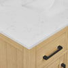 Custom image for Rift Oak with Matte Black Trim / Carrara Cultured Marble / No Mirror