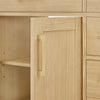 Custom image for Rift Oak with Brushed Gold Trim / White Quartz / No Mirror