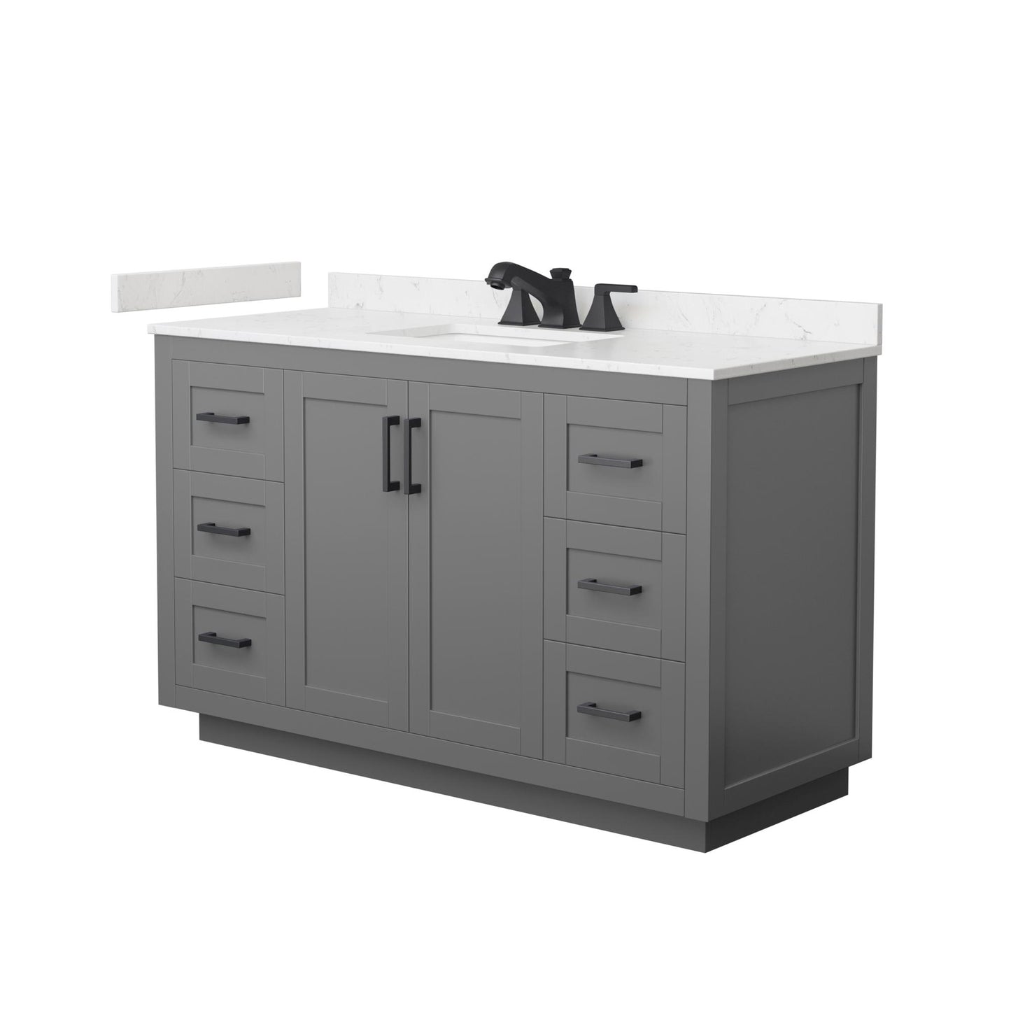 Miranda Bathroom Vanity with Countertop 54 inch Single Sink 3-hole Faucet Setup