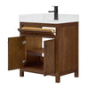Custom image for Dark Walnut with Matte Black Trim / Carrara Cultured Marble / No Mirror