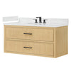 Custom image for Scandinavian Oak with Matte Black Trim / White Quartz / No Mirror