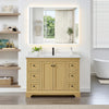 Custom image for Honey Oak with Matte Black Trim / Carrara Cultured Marble / No Mirror