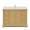 Custom image for Honey Oak with Brushed Gold Trim / Carrara Cultured Marble / No Mirror