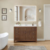 Custom image for Dark Walnut with Brushed Nickel Trim / Giotto Quartz / No Mirror