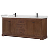 Custom image for Dark Walnut with Matte Black Trim / Giotto Quartz / No Mirror