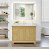 Custom image for Honey Oak with Brushed Gold Trim / Carrara Cultured Marble / No Mirror