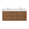 Custom image for Toasted Walnut with Satin Bronze Trim / Giotto Quartz / No Mirror