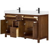 Custom image for Dark Walnut with Matte Black Trim / White Quartz / No Mirror