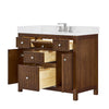 Custom image for Dark Walnut with Brushed Nickel Trim / Carrara Cultured Marble / No Mirror