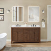 Custom image for Dark Walnut with Matte Black Trim / Carrara Cultured Marble / No Mirror