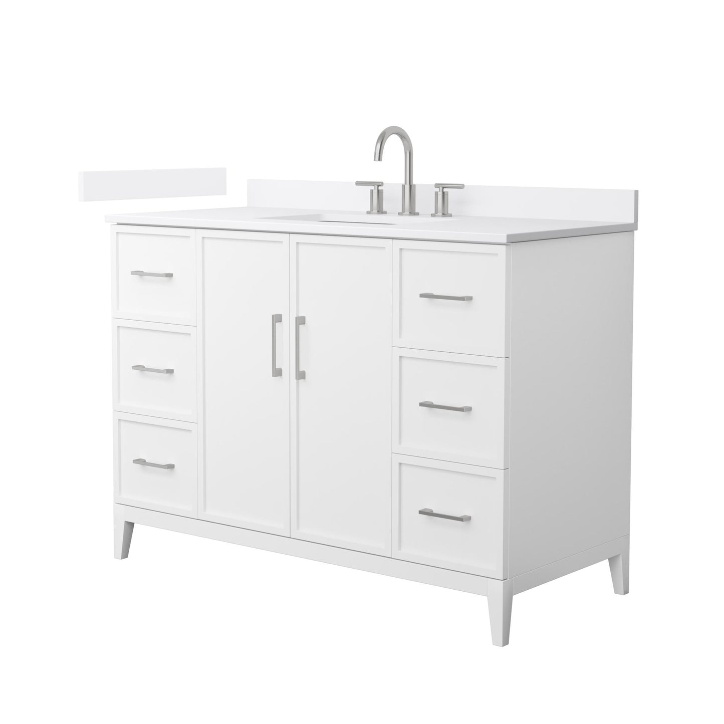 Elan Bathroom Vanity with Countertop 48 inch Single Sink 3-hole Faucet Setup