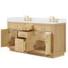 Custom image for Rift Oak with Brushed Gold Trim / White Quartz / No Mirror