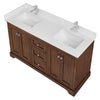 Custom image for Dark Walnut with Polished Chrome Trim / White Quartz / No Mirror
