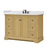 Custom image for Honey Oak with Matte Black Trim / White Cultured Marble / No Mirror