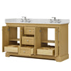 Custom image for Honey Oak with Polished Chrome Trim / Carrara Cultured Marble / No Mirror