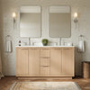 Custom image for Light Straw with Brushed Nickel Trim / Carrara Cultured Marble / No Mirror