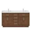 Custom image for Dark Oak with Brushed Nickel Trim / White Quartz / No Mirror