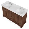 Custom image for Dark Walnut with Polished Chrome Trim / White Quartz / No Mirror