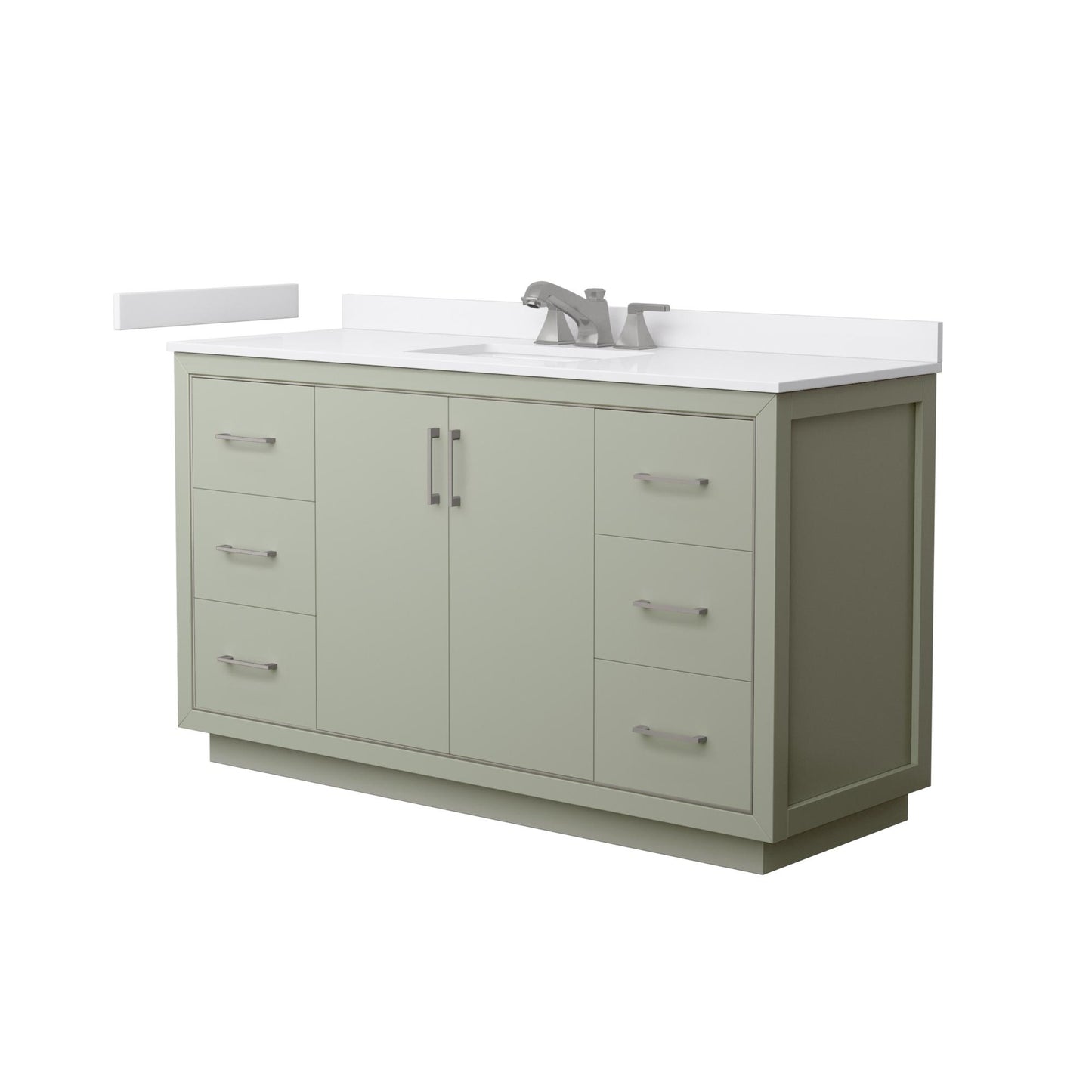 Icon Bathroom Vanity with Countertop 60 inch Single Sink 3-hole Faucet Setup