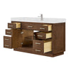 Custom image for Dark Oak with Brushed Nickel Trim / Carrara Cultured Marble / No Mirror