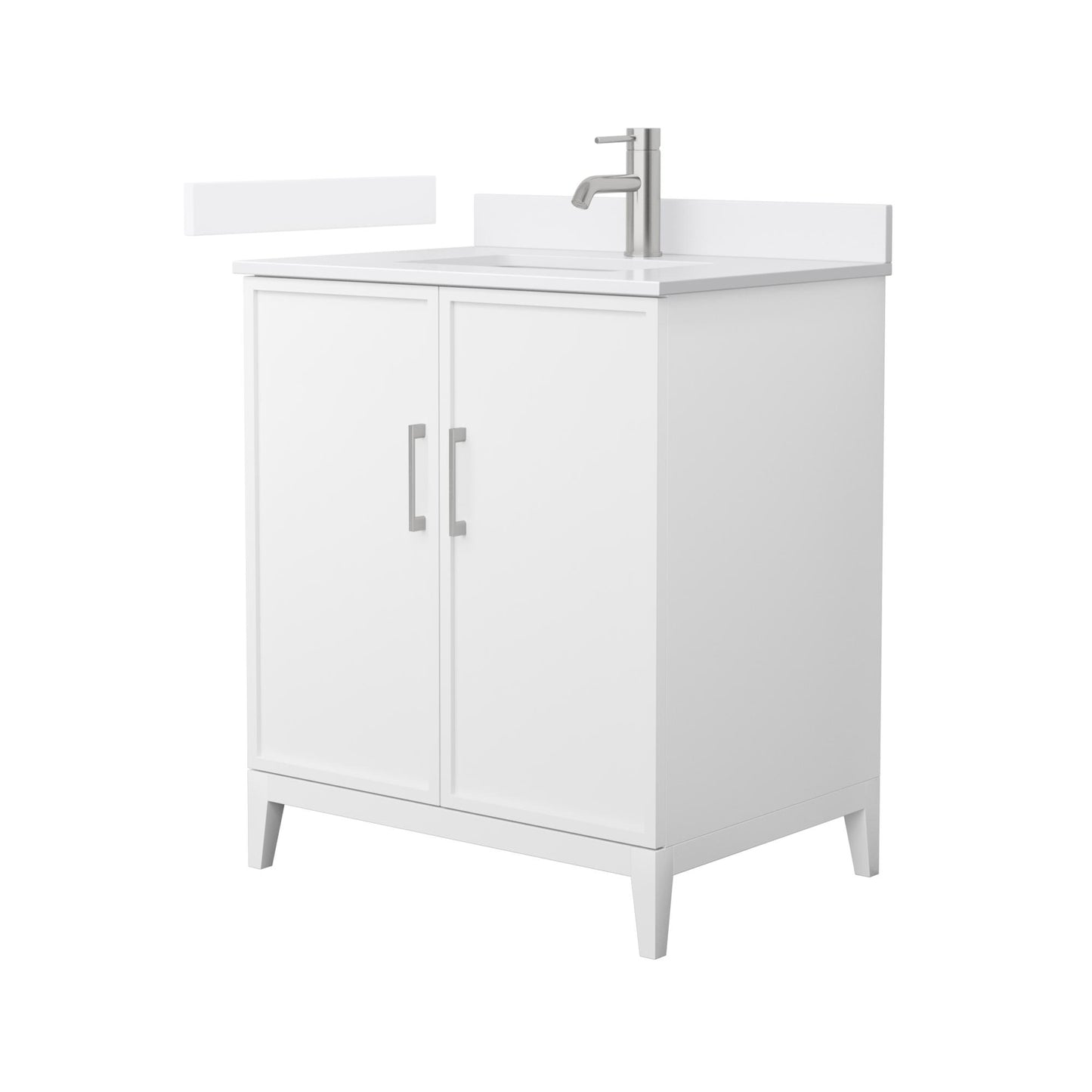 Elan Bathroom Vanity with Countertop 30 inch Single Sink Single hole Faucet Setup