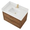 Custom image for Toasted Walnut with Satin Bronze Trim / Giotto Quartz / No Mirror