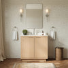 Custom image for Light Straw with Brushed Nickel Trim / White Cultured Marble / No Mirror