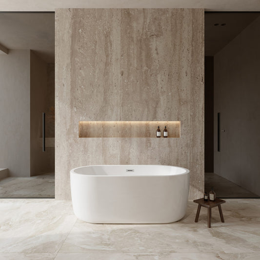 Juliette Freestanding Acrylic Bathtub No Faucet 60 inch