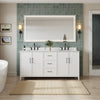 Custom image for White with Matte Black Trim / Carrara Cultured Marble / No Mirror