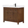 Custom image for Dark Walnut with Matte Black Trim / White Cultured Marble / No Mirror