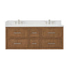Custom image for Toasted Walnut with Brushed Nickel Trim / Giotto Quartz / No Mirror