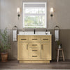 Custom image for Rift Oak with Matte Black Trim / Carrara Cultured Marble / No Mirror