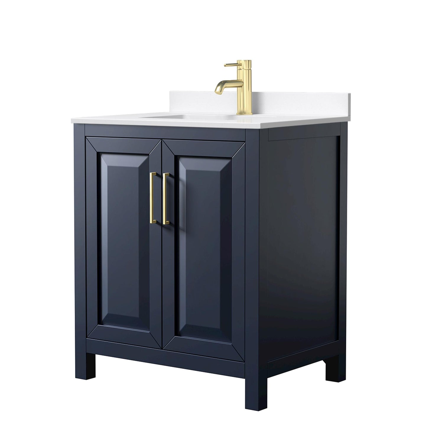 Daria Bathroom Vanity with Countertop 30 inch Single Sink Single hole Faucet Setup