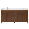 Custom image for Dark Walnut with Brushed Nickel Trim / White Quartz / No Mirror