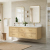 Custom image for Scandinavian Oak with Satin Bronze Trim / Giotto Quartz / No Mirror